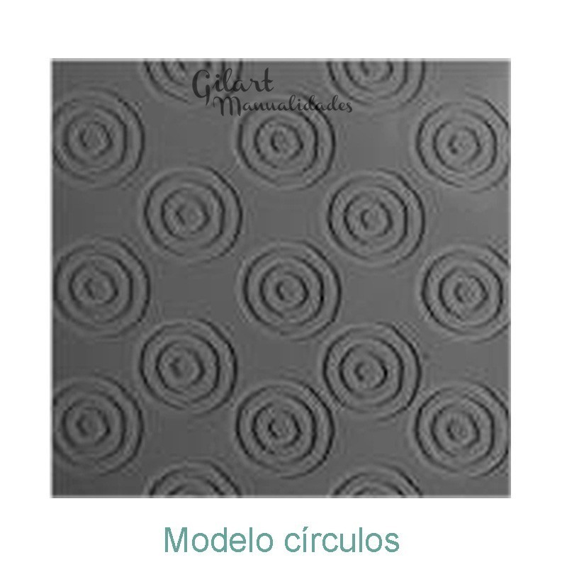 Placas de repujado círculos 105x195 mm ideales para trabajos de textura creativa