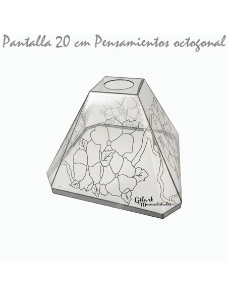 Manualidades DIY: Pantalla Pensamientos octogonal lista para pintar. Compras fácil.