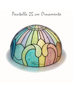Crea tu propia lámpara Tiffany con la pantalla de metacrilato y diseño Ornamento 25 cm.