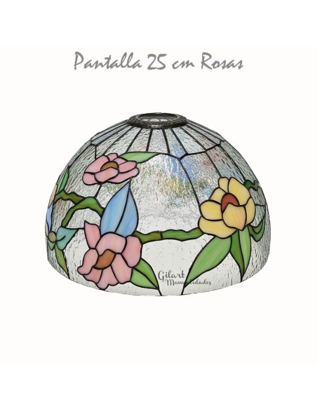 Crea tu propia lámpara Tiffany con la pantalla de metacrilato y diseño Rosas grandes