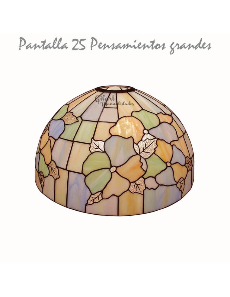 Crea tu propia lámpara Tiffany con la pantalla de metacrilato y diseño Pensamientos grandes 25 cm