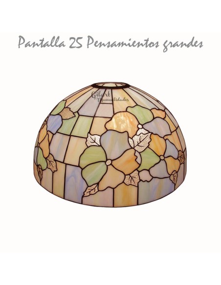 Crea tu propia lámpara Tiffany con la pantalla de metacrilato y diseño Pensamientos grandes 25 cm