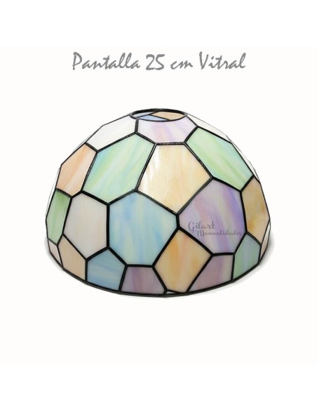 Crea tu propia lámpara Tiffany con la pantalla de metacrilato y diseño Vitral 25 cm.