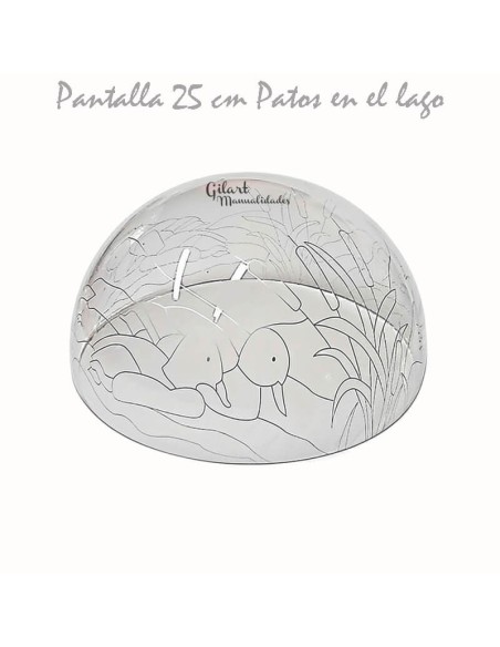 Manualidades: Pantalla Tiffany. DIY Metacrilato 25 cm - dibujo Patos en el lago Manualidades: Pantalla Tiffany. DIY Metacrilato 25 cm - dibujo Patos en el lago