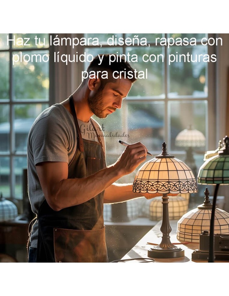 Crea tus Manualidades: Pantalla recortada Tiffany 20 cm de Tulipanes en metacrilato.