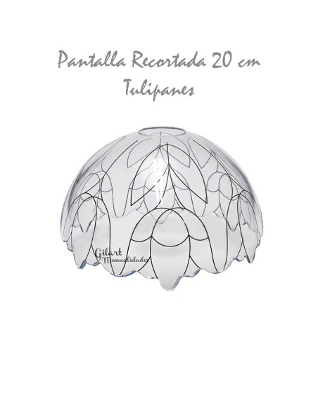 Manualidades: Pantalla recortada Tiffany 20 cm DIY Tulipanes. Lista para pintar. Manualidades: Pantalla recortada Tiffany 20 cm DIY Tulipanes. Lista para pintar.