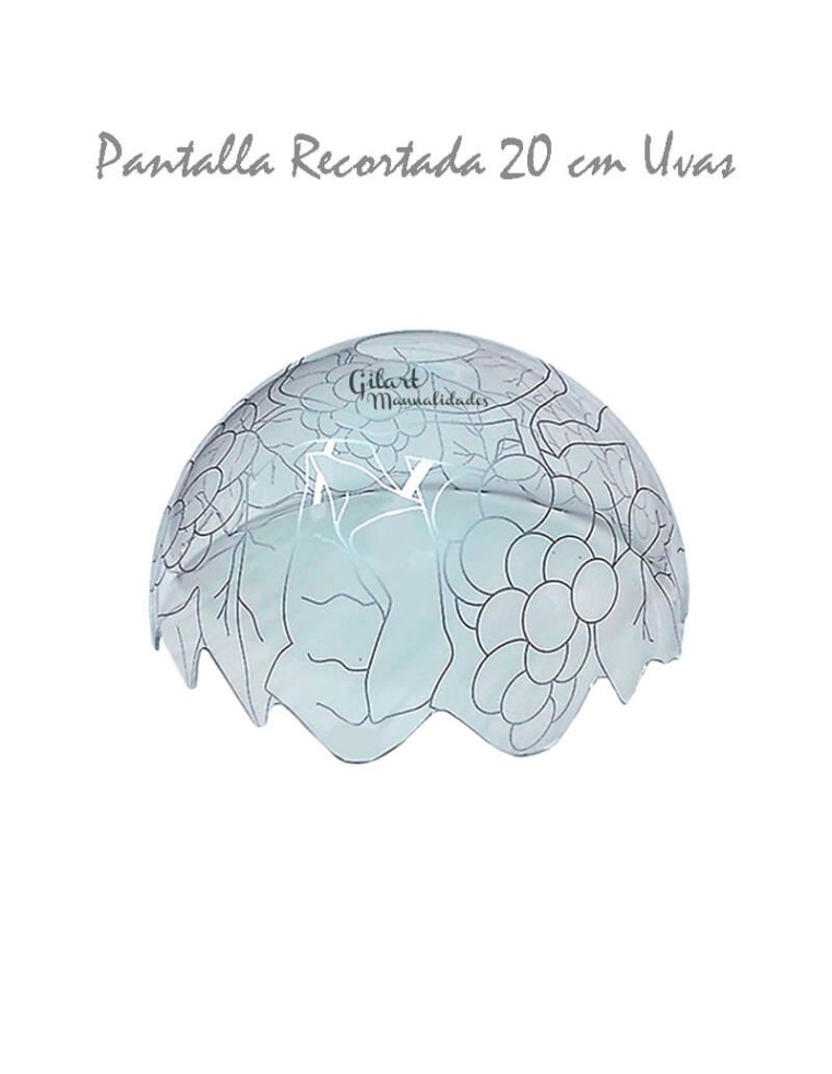 Manualidades: Pantalla recortada Tiffany 20 cm DIY Uvas. Lista para pintar.