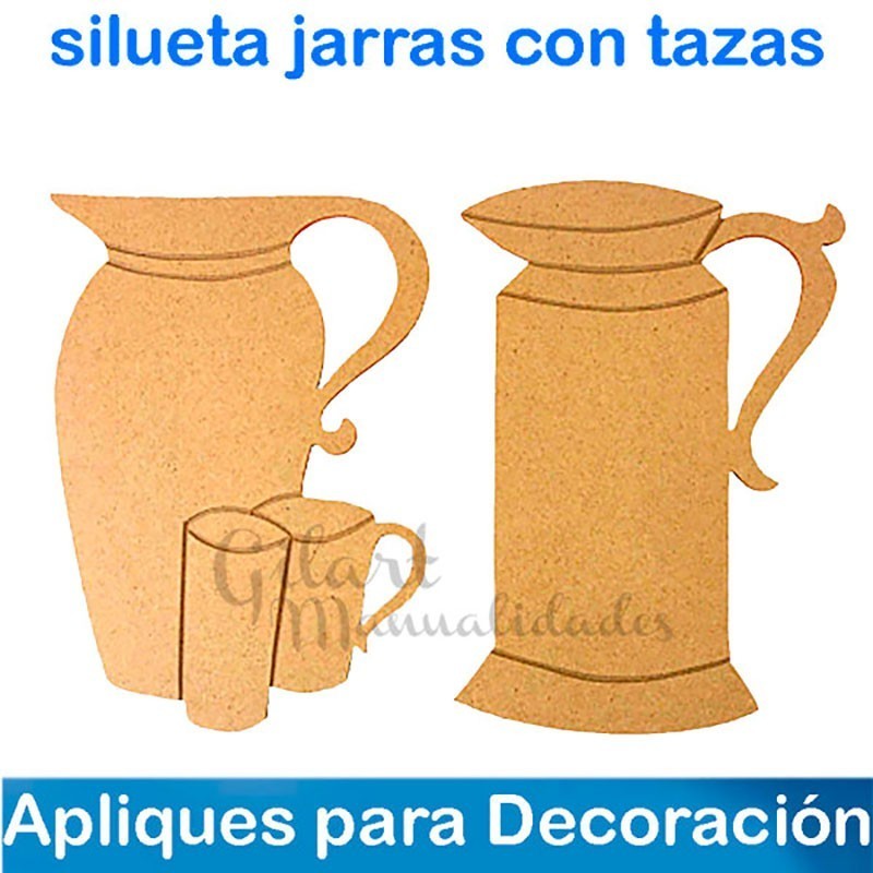 Silueta Jarras con tazas dm set 2 u 6915 -10x150 mm