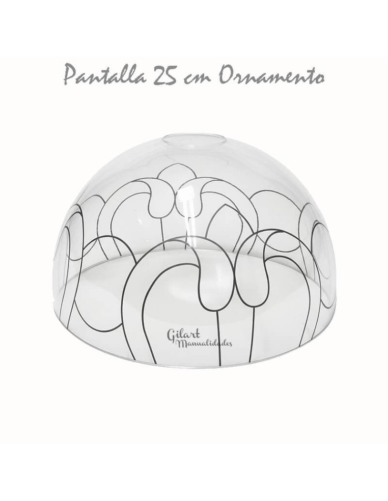 Pantalla Tiffany de metacrilato Ornamento de 25 cm para pintar: ¡Tu lienzo en blanco para la creatividad!