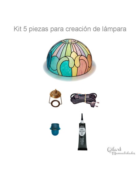 Kit Manualidades Lámpara Tiffany Ornamento: ¡Crea una pantalla estilo Tiffany de 25 cm con tus propias manos!