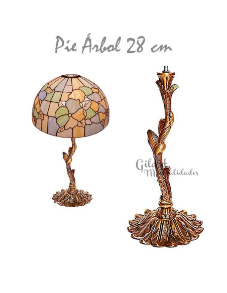 Pie de lámpara árbol estilo bronce 28 cm para lámparas y proyectos DIY