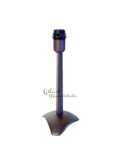 Pie de lámpara triángulo estilo marrón de 31 cm Gilart, ideal para lámparas de sobremesa.