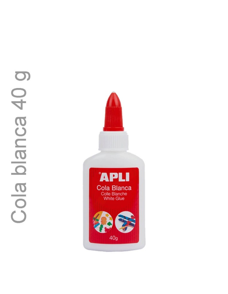 Cola Blanca Apli 40 g – Adhesivo escolar y universal para manuales y decoración.