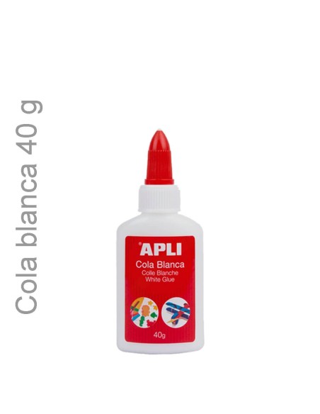 Cola Blanca Apli 40 g – Adhesivo escolar y universal para manuales y decoración.