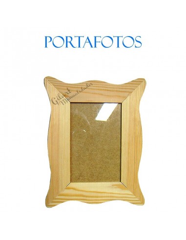 Portafoto madera pino con cristal y trasera 15x20 cm