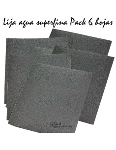 Pack de 6 lijas de Agua Superfinas Grano 1000, perfectas para pulir y dar un acabado suave en manualidades y bellas artes.