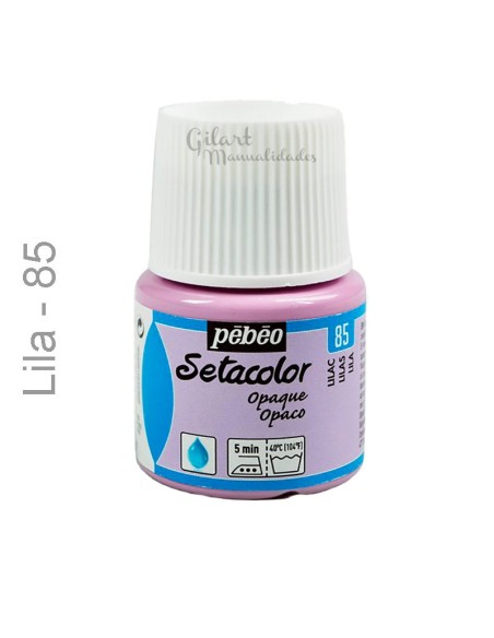 La suavidad del color lila 85 es ideal para crear diseños delicados con pintura textil Pébéo.