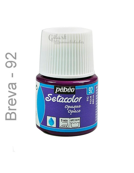 El tono profundo de color breva 92 en Setacolor Pebeo añade un toque de misterio y sofisticación a tus diseños.