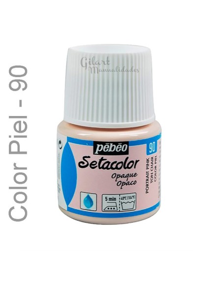 La calidez del color Piel 90 de Setacolor Pébéo es ideal para añadir detalles realistas a tus proyectos textiles.