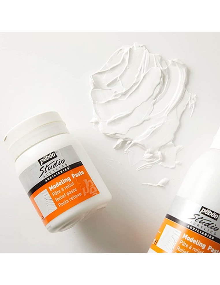 Textura densa Pasta Modelar Pebeo Studio Acrylics. Ideal para volumen y relieve.