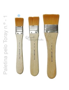 Paletina plana de pelo de marta sintética Gilart 8020, ideal para acuarela y técnicas fluidas. Número 1