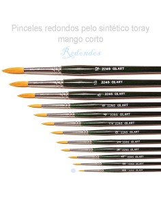 Pinceles Redondos Toray Gilart N.10-0 Máxima precisión en trazos y detalles para tu arte.
