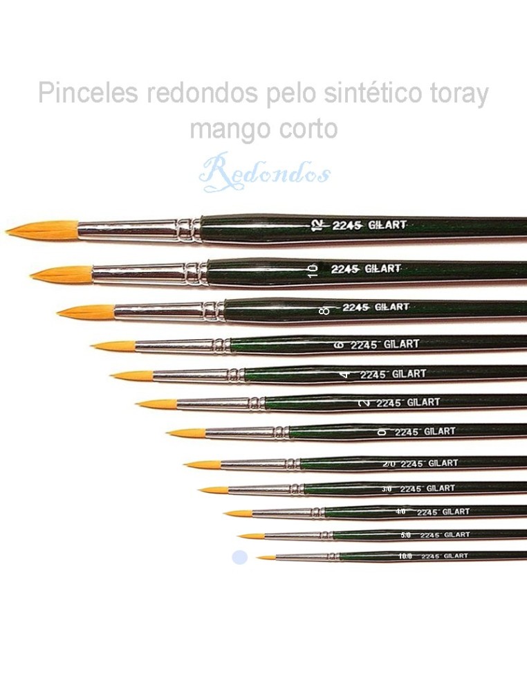 Pinceles Redondos Toray Gilart N.10-0 Máxima precisión en trazos y detalles para tu arte.