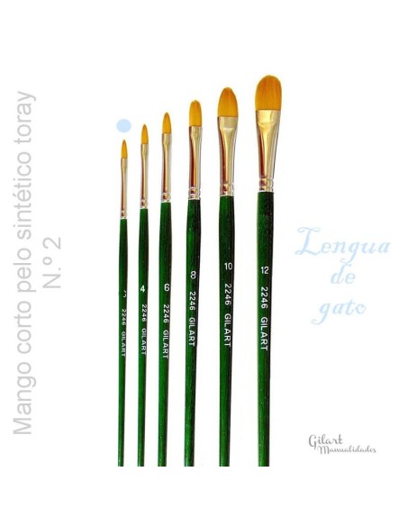 Comprar pincel lengua gato Toray 2246 mango corto | Gilart