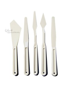 Consigue efectos de relieve y volumen impresionantes con este set de 5 espátulas flexibles.
