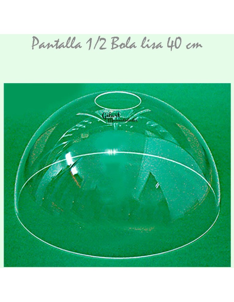 Pantalla de metacrilato 40 cm media bola. Crea tu lámpara estilo Tiffany única.
