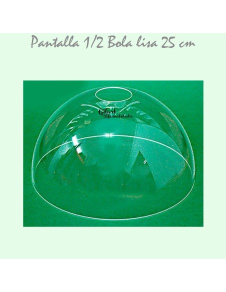 Pantalla de metacrilato 25 cm media bola. Crea tu lámpara estilo Tiffany única.