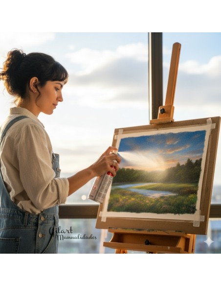 Preserva la belleza de tus dibujos a pastel y carboncillo con Fijativo Spray Pébéo.