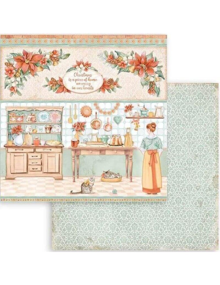 Cálida cocina navideña con un mensaje especial. ¡Ideal para tus proyectos!