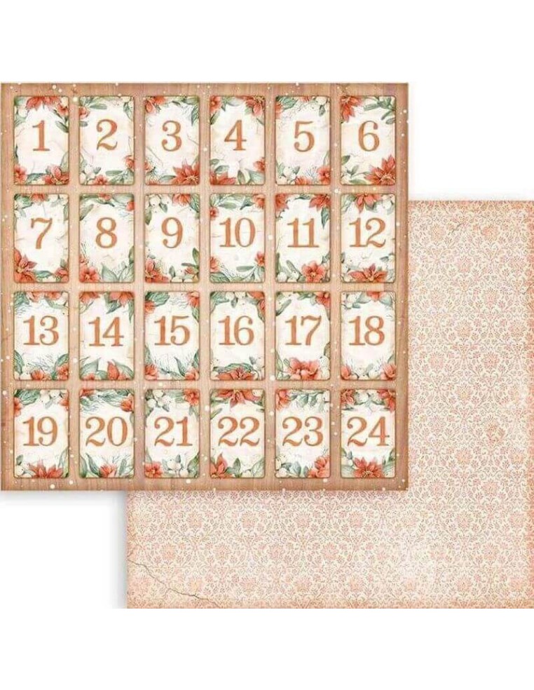 Calendario de Adviento con flores de Pascua. ¡Cuenta atrás para la Navidad!