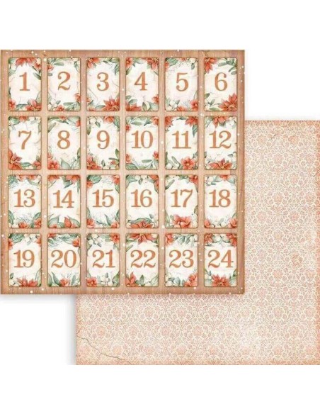 Calendario de Adviento con flores de Pascua. ¡Cuenta atrás para la Navidad!