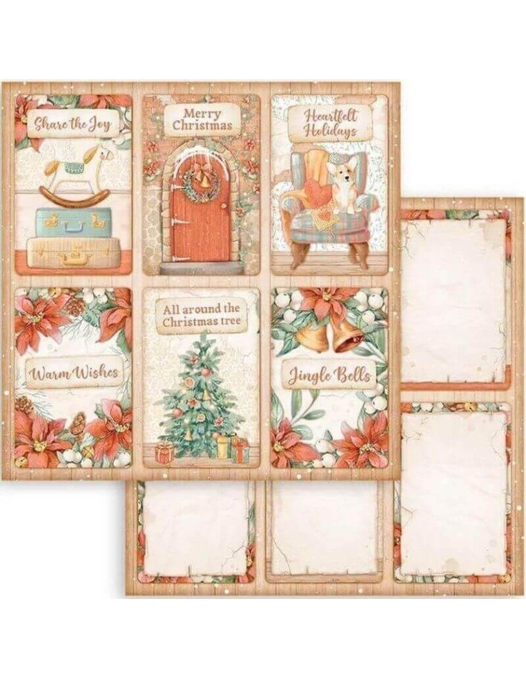 Paneles con motivos navideños, perfectos para tarjetas y etiquetas.