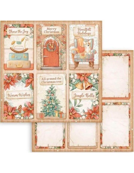 Paneles con motivos navideños, perfectos para tarjetas y etiquetas.