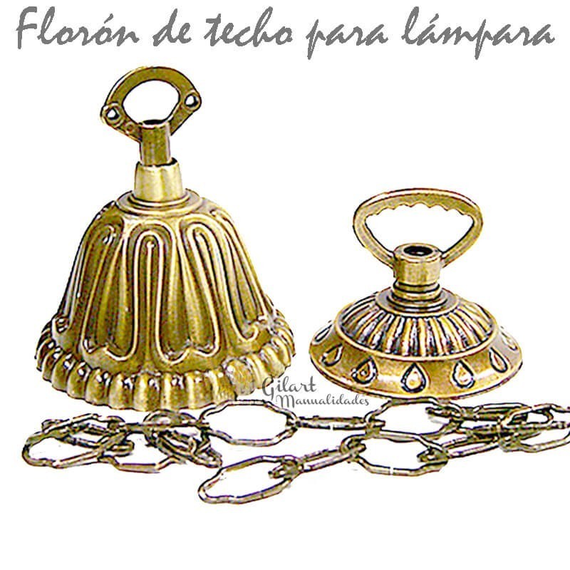 Florón lámpara de colgar tipo bronce 65 mm