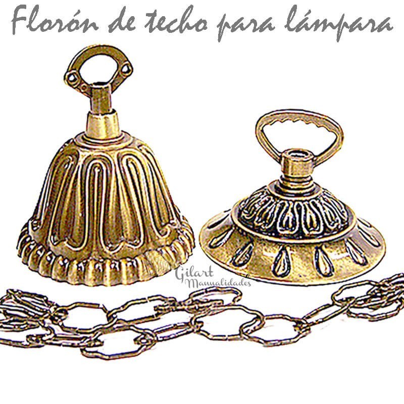 Florón lámpara de colgar tipo bronce 85 mm