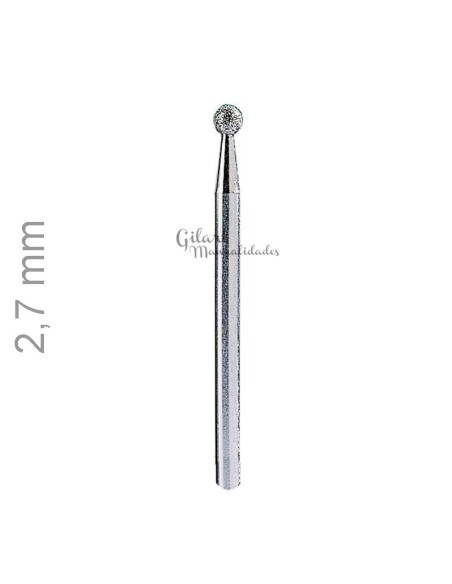 Punta de diamante 2.7 mm para pulido de precisión en vidrio y metales finos