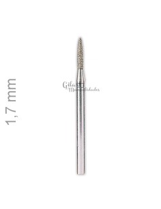Punta diamante Lanza 1.7 mm: Precisión cónica para grabados finos en cristal.