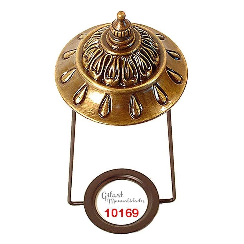 Lira lámpara acabado bronce altura 150x85 mm tapa