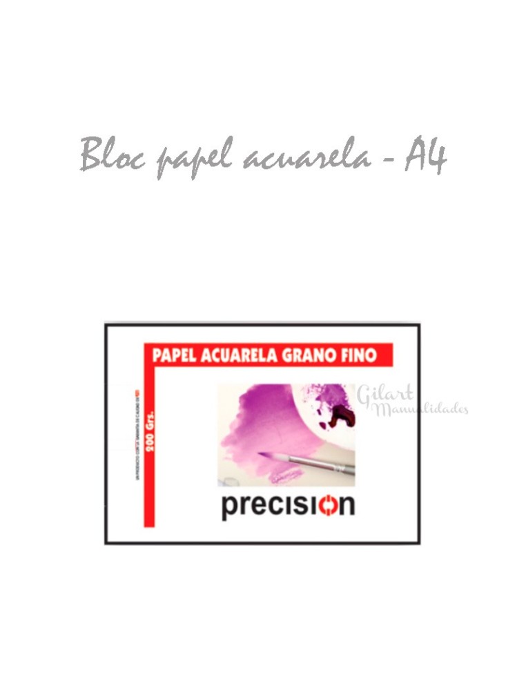 Bloc para acuarela A4 de 12 hojas. Su gramaje especial previene la ondulación.