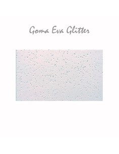 Lámina de goma EVA blanca 60x40 cm con sutiles destellos para manualidades elegantes