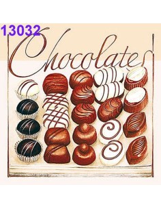 Chocolate: Servilletas de decoupage diseño Chocolate. Manualidades y decoración dulce.