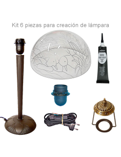 Comprar Kit Lámpara Tiffany Patos 33cm con Pie | Gilart Manualidades