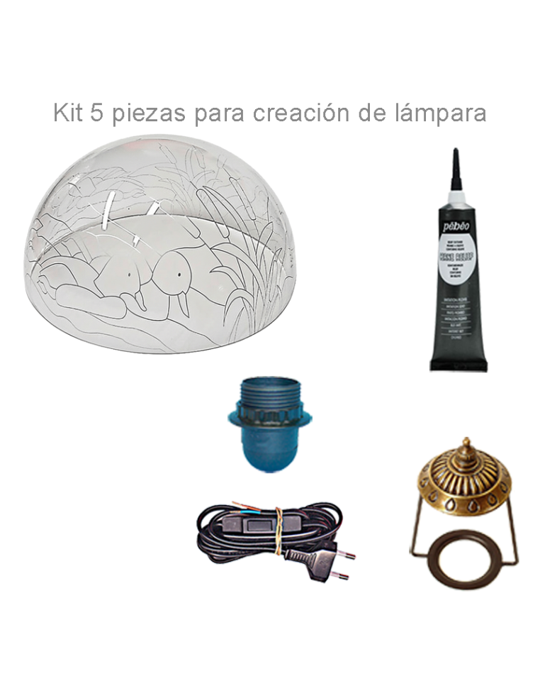 Comprar Kit Lámpara Tiffany Patos 30cm | Gilart  Manualidades