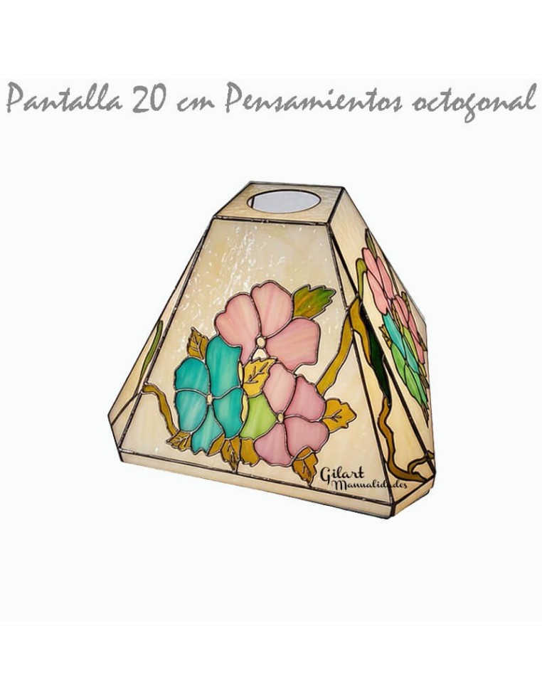 Crea tu lámpara vitral estilo Tiffany con este bello diseño. (Se vende sin pintar)