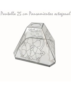 Manualidades: Pantalla Tiffany. DIY Metacrilato 25 cm octogonal - dibujo Pensamientos