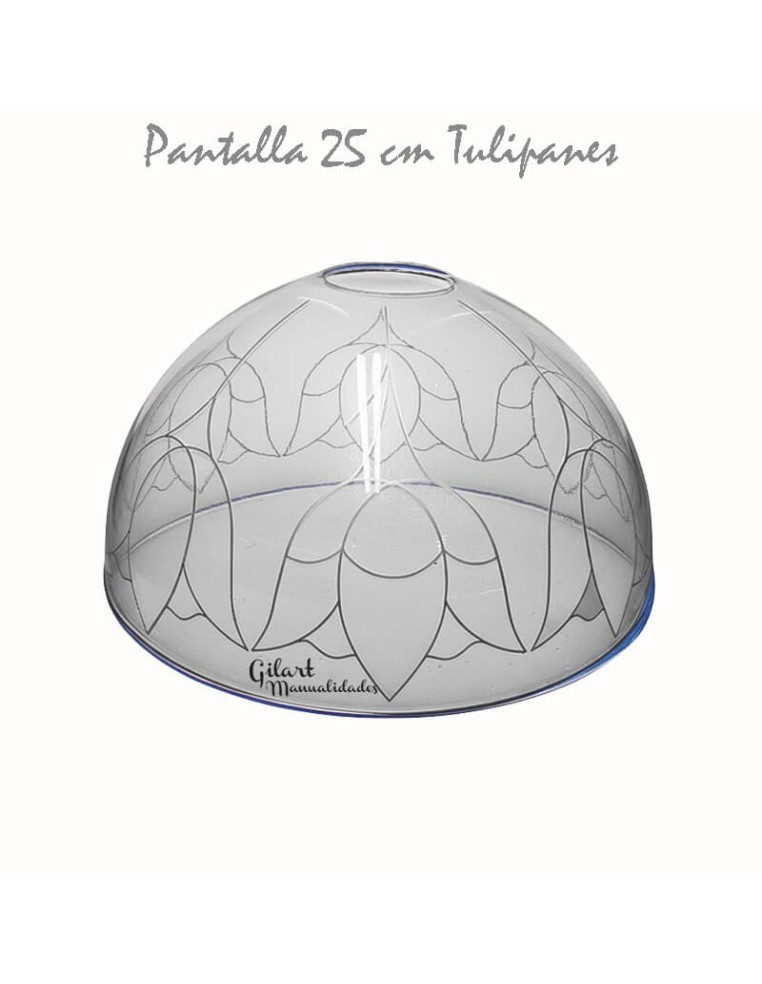 Manualidades: Pantalla Tiffany. DIY Metacrilato 25 cm - dibujo Tulipanes